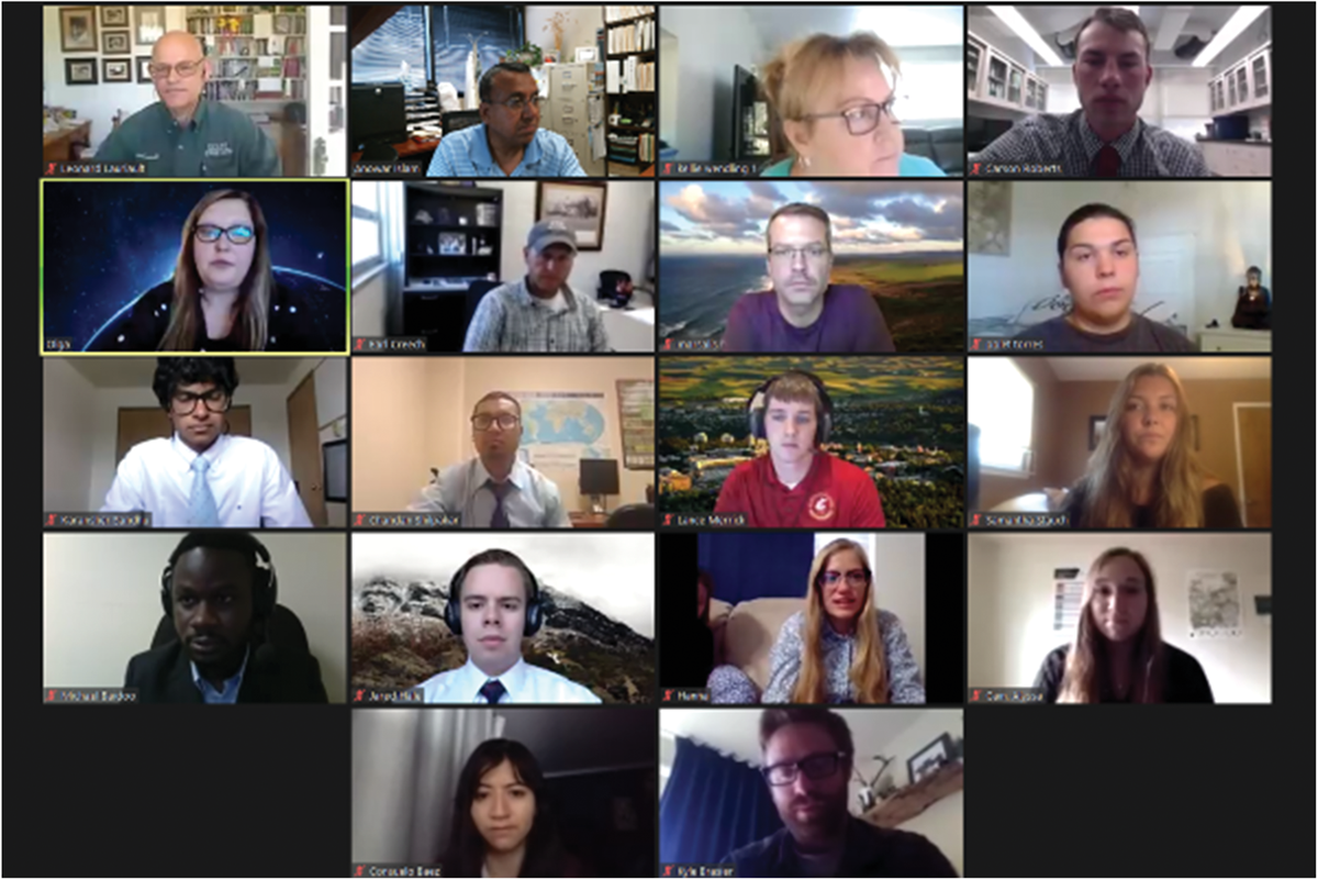Some attendees during the opening day of the 2020 Western Society of Crop Science virtual meeting.