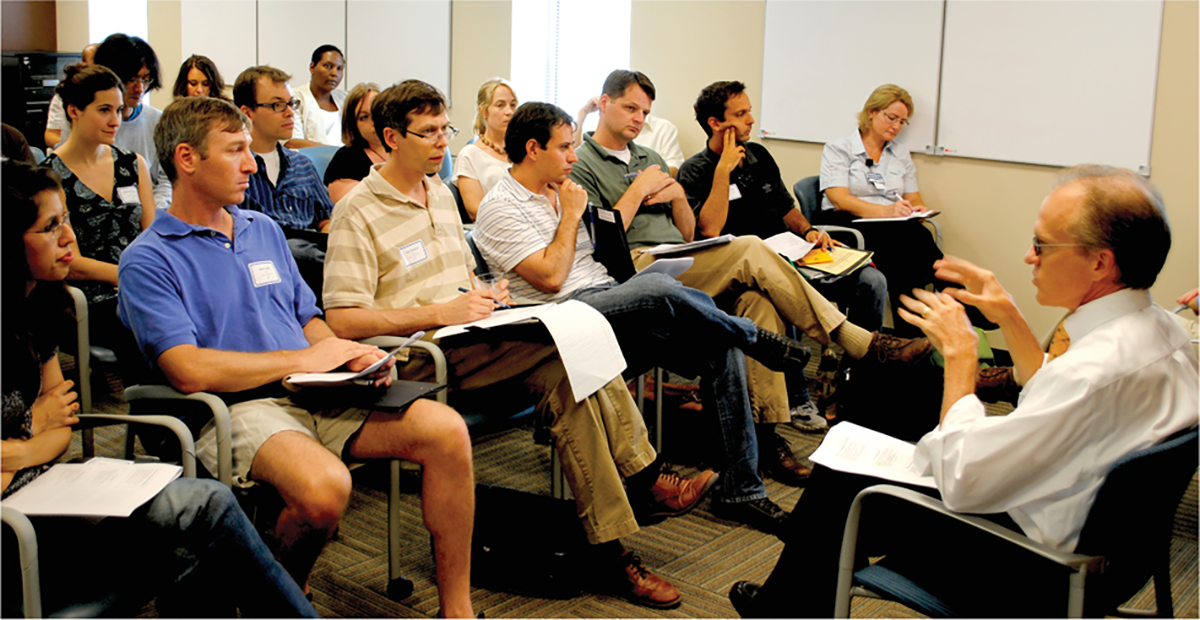 Attending training sessions, such as new faculty orientation, can help you build skillsets for establishing a research program, developing teaching strategies, and advancing professionally. Photo courtesy of Flickr/Center for Teaching Vanderbilt University.