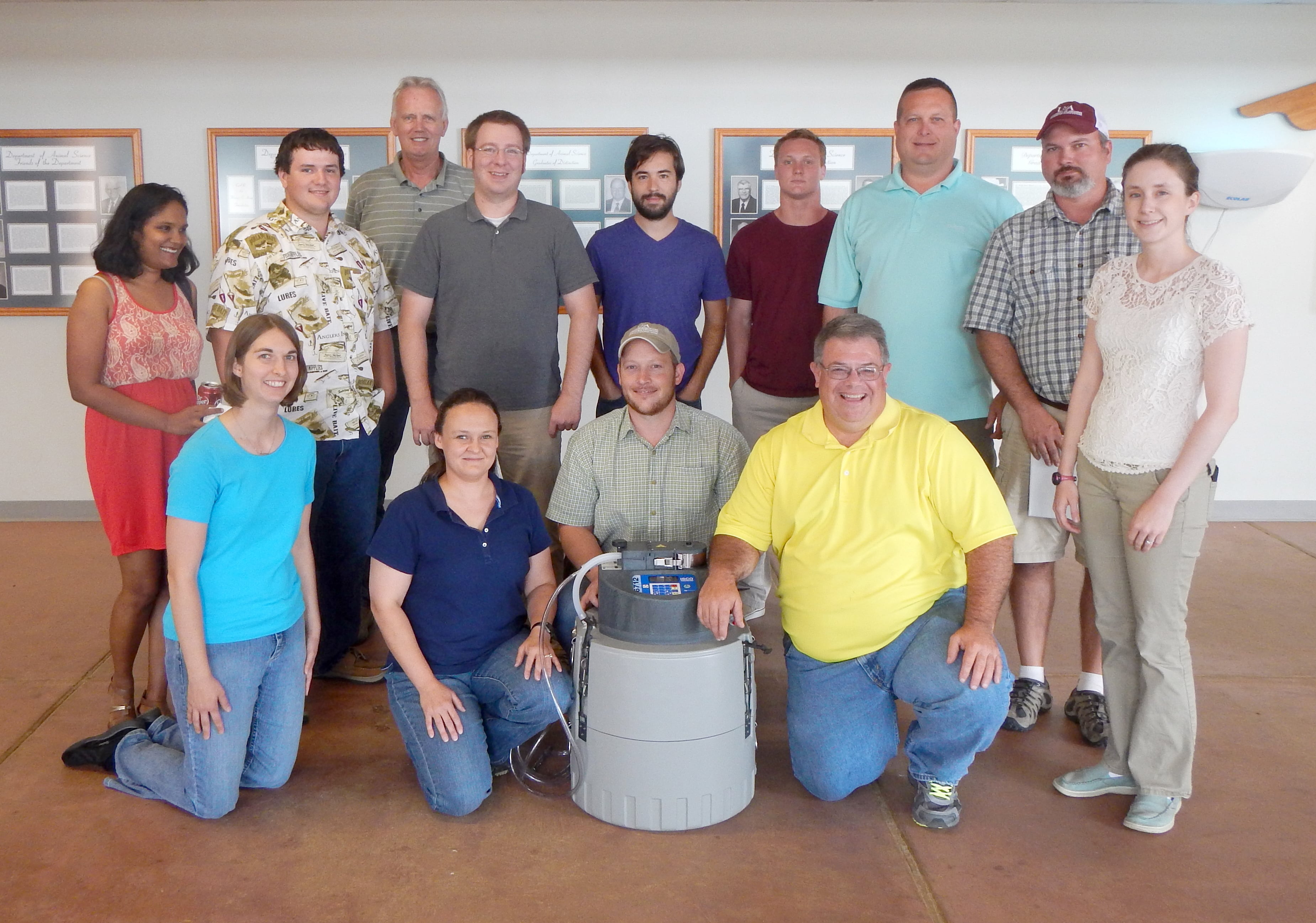 Andrew Sharpley and his water quality team pose for a photo shortly after starting at the University of Arkansas. Photo courtesy of Andrew Sharpley. 