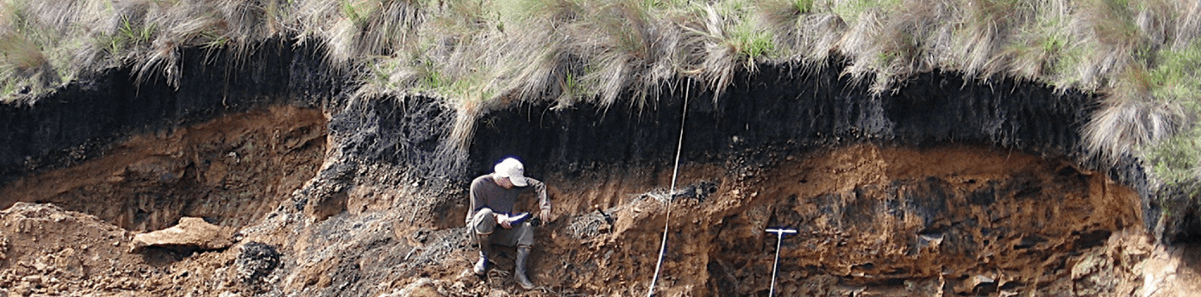 James Hartsig investigating an Andisol.
