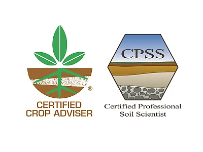 Certified Crop Advisor and Certified Professional Soil Scientist logos
