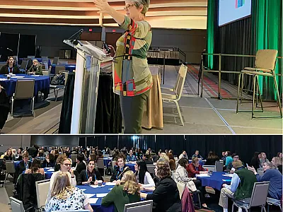 Marilyn Orr (top) leading a workshop at the 2019 ASA, CSSA, SSSA Annual Meeting in San Antonio.