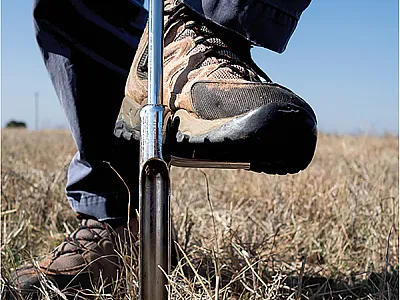 Soil sampling is an important aspect of proper nutrient management. Photo by Todd Johnson OSU Ag Communication Services.