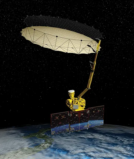 In a new study in VZJ, researchers used soil moisture data from NASAâs Soil Moisture Active Passive (SMAP) satellite, pictured here, to estimate effective preferential flow across the continental U.S. Image by NASA/JPL-Caltech.